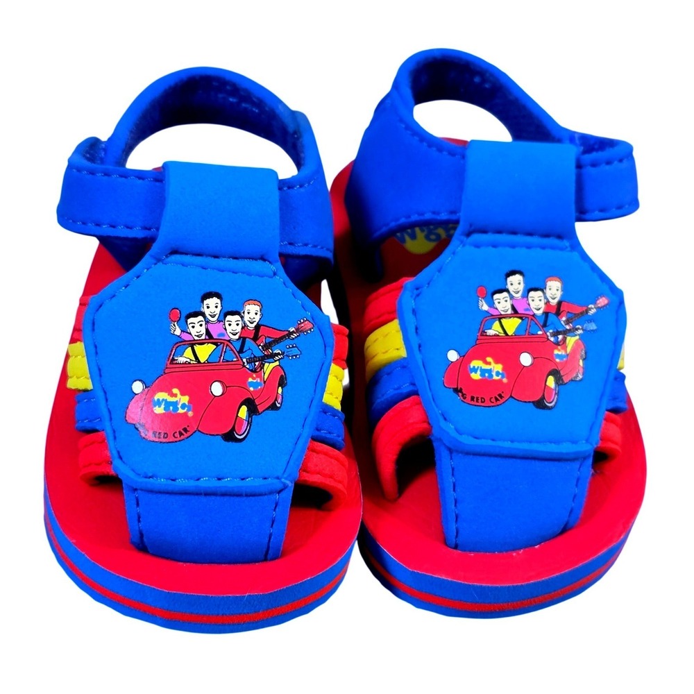 The Wiggles‎ Big Red Car Kids Sandals Blue Red Size 0/1 Y2K Vintage Pre-walkers